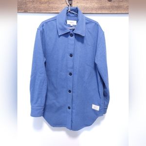 Anian: Painter's coat, Light Blue small/oversized, recycled cotton,Canadian made